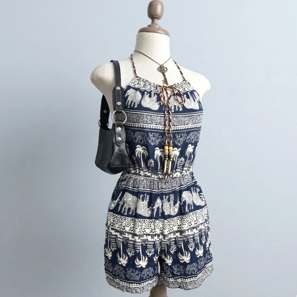 Indie Boho Romper SMALL Vacation, Beach Summer Spring Break